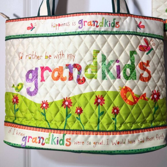 The Bradford Exchange - “Grandkids Rule” Tote Bag & Quilted Pouch Set - Picture 2 of 9